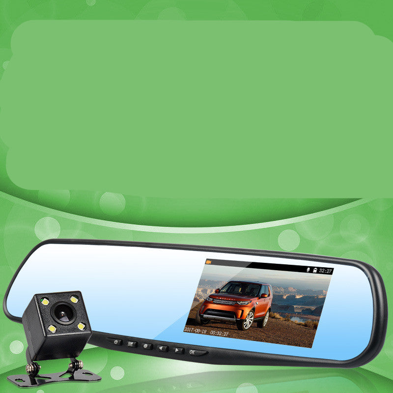 Driving recorder front and rear dual recording