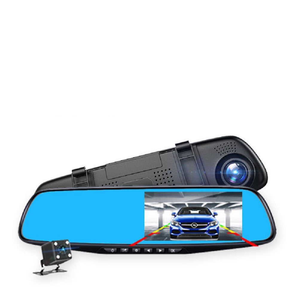 Driving recorder front and rear dual recording