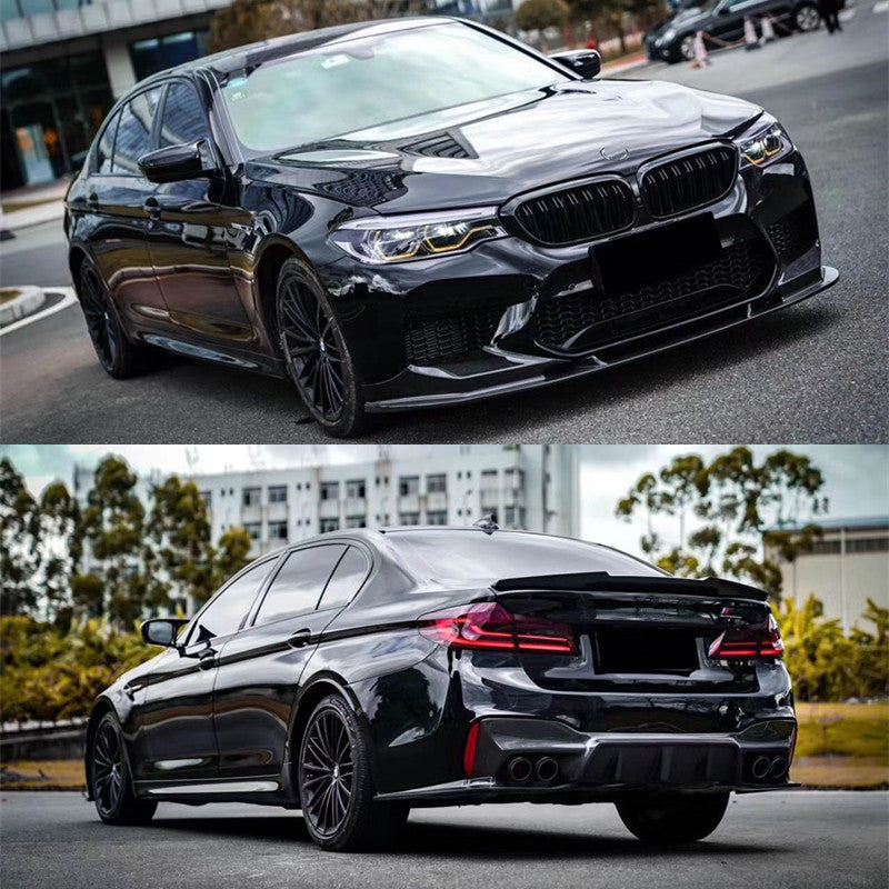 Carbon Fiber 3D Front Lip Side Skirt Rear Spoiler Tail