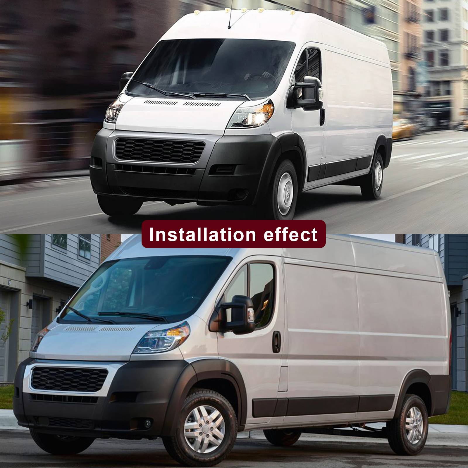 Front Grill For 2019-2022 Ram ProMaster Gloss Black