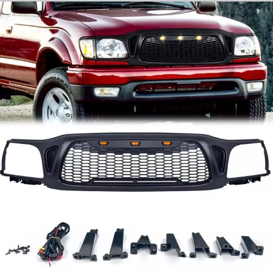 Front Grille For Tacoma 2001 2002 2003 2004 With Light Letters Matte Black