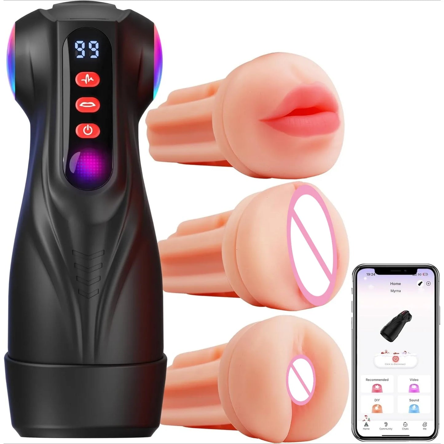 APP 3IN1 Male Massager