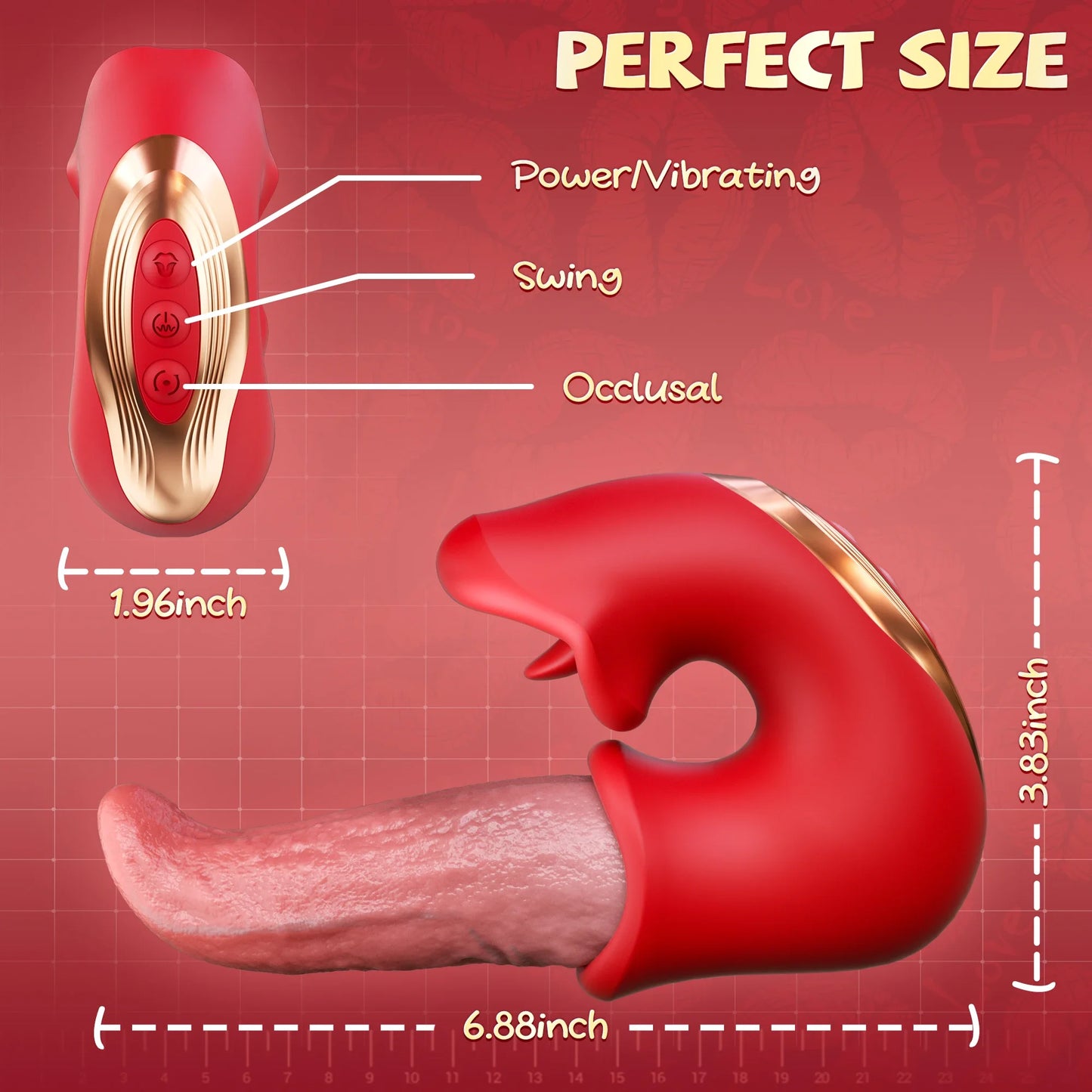3 in 1 Realistic Tongue Massager for Women