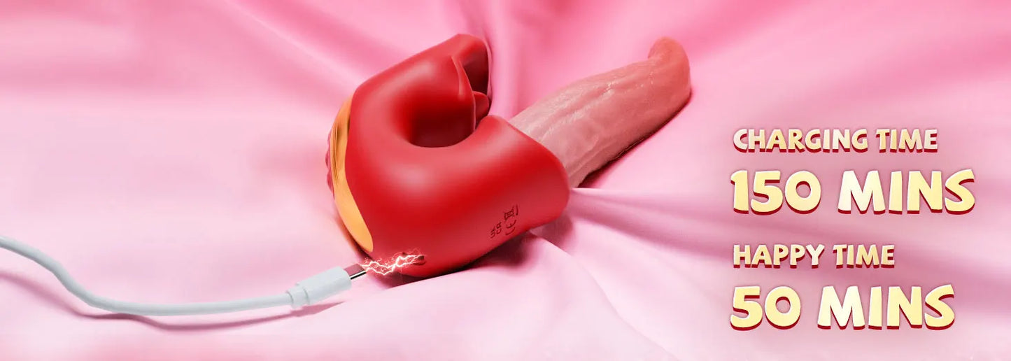 3 in 1 Realistic Tongue Massager for Women