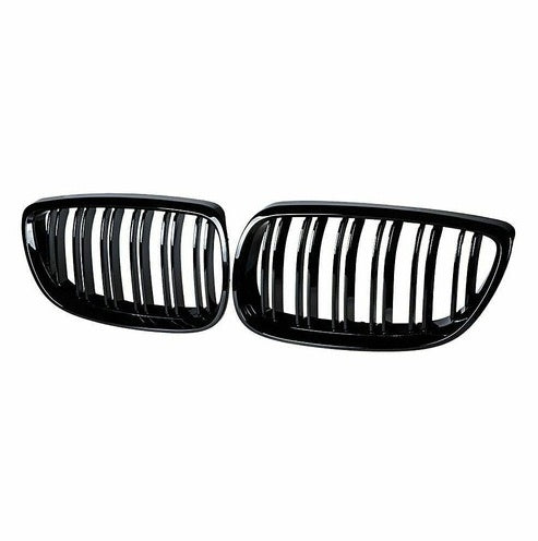 For BMW E92 E93 2007-2010 Gloss Black Front Kidney Grille